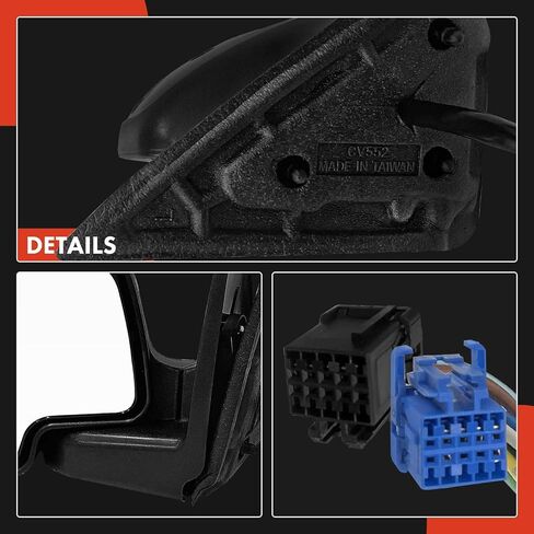 A-Premium Pair (2) Driver and Passenger Side Power Door Mirror - Compatible with Chevy Silverado 1500 2500, Tahoe, Avalanche & GMC Sierra 1500 2500, Yukon & Cadillac Escalade - Heated Power Folding in Saudi Arabia