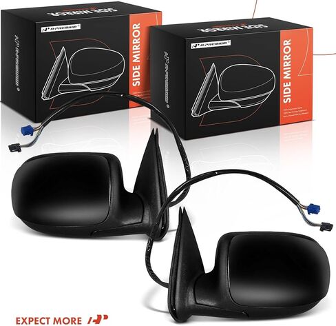 A-Premium Pair (2) Driver and Passenger Side Power Door Mirror - Compatible with Chevy Silverado 1500 2500, Tahoe, Avalanche & GMC Sierra 1500 2500, Yukon & Cadillac Escalade - Heated Power Folding in Saudi Arabia