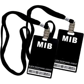 حامل شارة الهوية للرجال باللون الأسود، بطاقة شارة الهوية مع حبال، دعامات شارة زخرفية مقاومة للماء قابلة للفصل، حامل شارة الهوية للرجال باللون الأسود مناسب للمكتب، عيد الميلاد، الهالوين، الحفلات، عبوتان in Kuwait