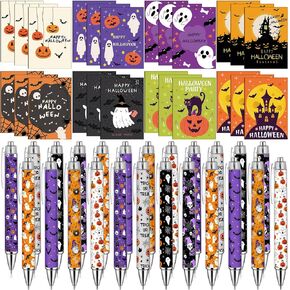 Honoson 48 Pcs Christmas Notebook and Pen Gifts Set 24 Ballpoint Pen 24 Notebook for Xmas Holiday Party Gift Supplies Santa Snowman Tree in Kuwait