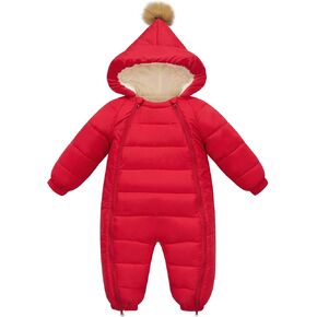 uideazone Baby Snowsuit Newborn Winter Clothes 0-24 Months Coat Jumpsuit Infant Boys Girls Hooded Puffer Jacket in Kuwait