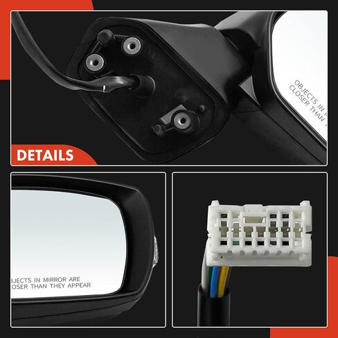 A-Premium Passenger Side Power Door Mirror - Compatible with Subaru Forester 2013 2014 2015 2016 - Heated Manual Folding w/Turn Signal Black Outside Rear View Mirror - Replace# 91036SG373 in Saudi Arabia