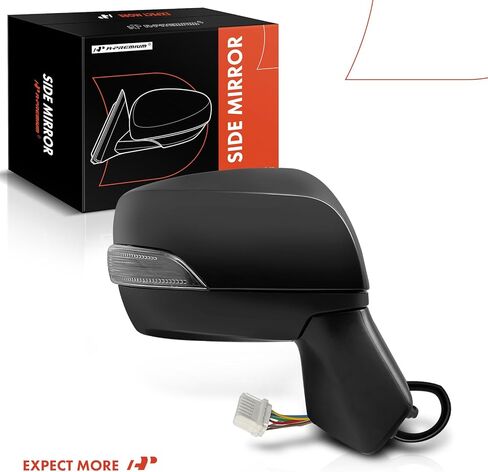 A-Premium Passenger Side Power Door Mirror - Compatible with Subaru Forester 2013 2014 2015 2016 - Heated Manual Folding w/Turn Signal Black Outside Rear View Mirror - Replace# 91036SG373 in Saudi Arabia