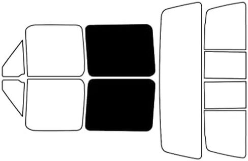 طقم تظليل نافذة Rvinyl متوافق مع Ford F-250 1992-1996 4 أبواب - أسود 5% - طبقة واحدة بدون طبقة فقاعية - افعل ذلك بنفسك مجموعة كاملة للمركبة مسبقًا in Saudi Arabia