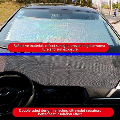 Car Automatic Retractable Sunshade Car Windshield Sun Block Visor Shade Curtain Sun, Integrated Automatic Retractable Sunshade for Car Blackout Curtain in Saudi Arabia