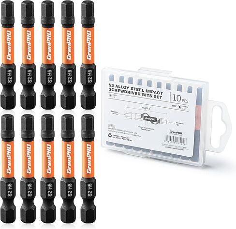 Allen Wrench Drill Bit Set 20pcs (Metric&SAE),Impact Hex Head Screwdriver Bit Set，1/4" Hex-Shank S2 Steel Hex Bits Set, CNC Machined Tips With Magnetism, 2" Long Driver Bit With Storage Box in Saudi Arabia