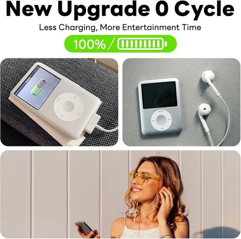 ترقية بطارية 750 مللي أمبير بديلة 616-0232 متوافقة مع iPod 5th - 7th Generation Video Classic A1136 A1238 6th 80GB 6.5th 120GB 7th 160GB 5th 30GB مع مجموعات أدوات الإصلاح in Saudi Arabia