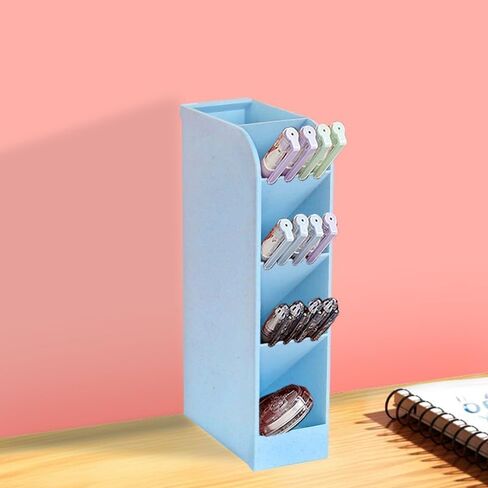 Pencil Holder Slant Insert Multi-Compartment Pen Holder for Storage and Organization of Desktop Office Supplies-Small Green in Saudi Arabia