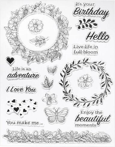 PATIKIL Transparent Silicone Stamps, 1 Pcs T1732 Note Clear Stamps for Card Making Decoration DIY Scrapbooking Embossing Album Decor Craft, Clear in Saudi Arabia