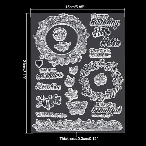 PATIKIL Transparent Silicone Stamps, 1 Pcs T1732 Note Clear Stamps for Card Making Decoration DIY Scrapbooking Embossing Album Decor Craft, Clear in Saudi Arabia