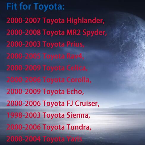 غطاء مفتاح Fob لـ Rav4 Corolla: واقي حافظة عن بعد مناسب لسيارة Toyota Celica Highlander MR2 Spyder Prius Sienna Tundra Echo FJ Cruiser Yaris Scion XA XB 1998 إلى 2009 HYQ12BAN HYQ1512Y (وردي) in Kuwait
