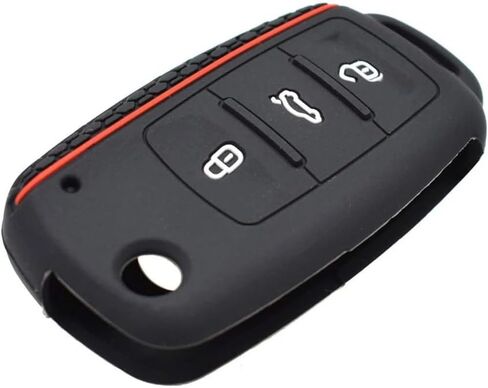 1pc Silicone 3 Button Remote Key Case Fob Shell Cover for VW for Beetle for Caddy for Eos for Jetta for Golf for for for Sharan for Tiguan for Touran for Passat for Bora for Transporter T5 in Saudi Arabia