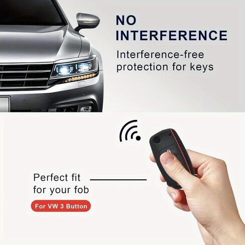 1pc Silicone 3 Button Remote Key Case Fob Shell Cover for VW for Beetle for Caddy for Eos for Jetta for Golf for for for Sharan for Tiguan for Touran for Passat for Bora for Transporter T5 in Saudi Arabia