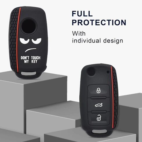 1pc Silicone 3 Button Remote Key Case Fob Shell Cover for VW for Beetle for Caddy for Eos for Jetta for Golf for for for Sharan for Tiguan for Touran for Passat for Bora for Transporter T5 in Saudi Arabia