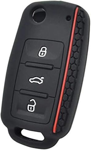 1pc Silicone 3 Button Remote Key Case Fob Shell Cover for VW for Beetle for Caddy for Eos for Jetta for Golf for for for Sharan for Tiguan for Touran for Passat for Bora for Transporter T5 in Saudi Arabia