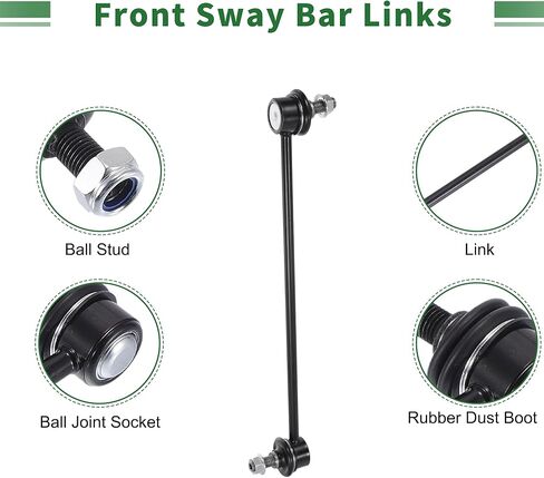 X AUTOHAUX 8pcs Front Suspension Kit Inner Outer Tie Rod End Front Sway Bar Link Ball Lower Joint for Ford Escape 2014-2018 No.K750802/EV800898/ES800955 in Saudi Arabia