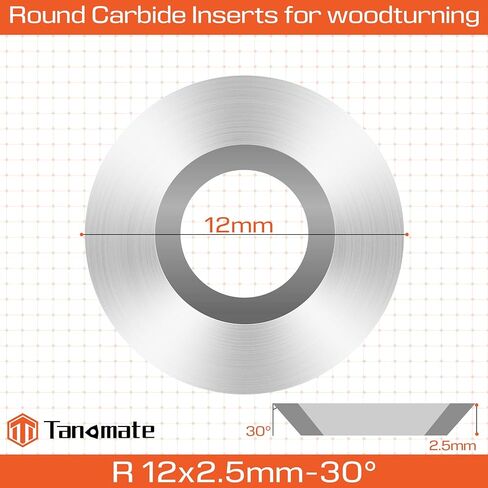 Ci0 5/8 inch(16mm) Round Carbide Replacement Cutter Inserts Fit for Full and PRO Size Finisher Wood Turning Lathe Tools, 10 pcs in Kuwait