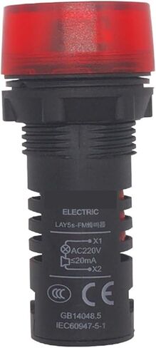 Continuous Buzzer LAY5SFM red 220v Alarm Warning Light 22 Hole Indicator Buzzer in Saudi Arabia