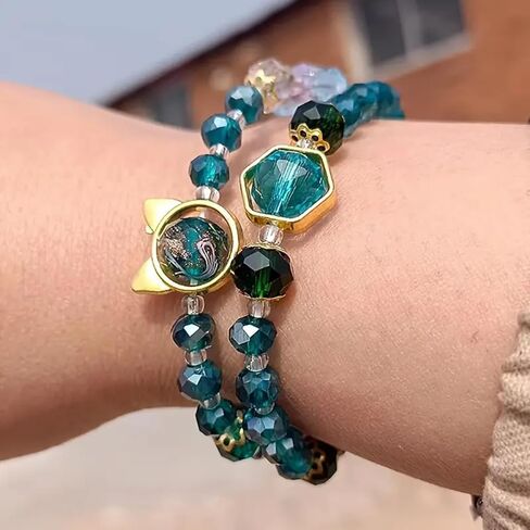 160 قطعة من الخرز الزجاجي الكريستالي البريوليت لصنع المجوهرات، 6 مم خرز كريستالي ذو جوانب رونديل للحرف اليدوية وملتقطات الشمس (أخضر داكن) in Saudi Arabia