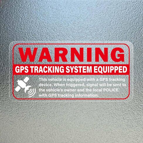 ملصق سيارة مُجهز بنظام تتبع نظام تحديد المواقع العالمي (GPS) مقاس 4 × 2 بوصة لاصق ذاتي من الفينيل لنوافذ السيارة وشارات تحذيرية للسلامة مضادة للسرقة ومضادة للسرقة، 10 عبوات in Saudi Arabia
