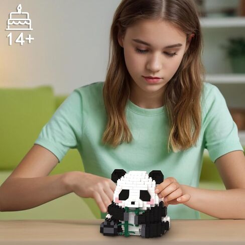مجموعة بناء Finger Rock Creator Panda Bamboo، 504 قطعة من مجموعة بناء الطوب الصغيرة الباندا اللطيفة، هدايا الحفلات للبالغين والأطفال والبنات من عمر 8 سنوات فما فوق in Kuwait