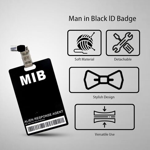 حامل شارة الهوية للرجال باللون الأسود، بطاقة شارة الهوية مع حبال، دعامات شارة زخرفية مقاومة للماء قابلة للفصل، حامل شارة الهوية للرجال باللون الأسود مناسب للمكتب، عيد الميلاد، الهالوين، الحفلات، عبوتان in Kuwait