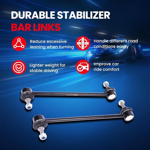 MOCA 2 K750385 Front Sway Bar Link Kit Fit 2007-2017 for Jeep Compass & Patriot & 2009-2014 for Dodge Avenger & 2009-2012 Caliber & 2009-2010 for Chrysler Sebring Sedan & 2011-2014 for Chrysler 200 in Saudi Arabia