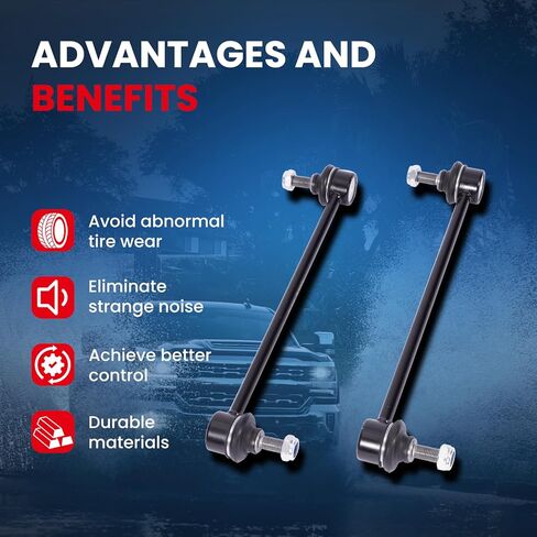 MOCA 2 K750385 Front Sway Bar Link Kit Fit 2007-2017 for Jeep Compass & Patriot & 2009-2014 for Dodge Avenger & 2009-2012 Caliber & 2009-2010 for Chrysler Sebring Sedan & 2011-2014 for Chrysler 200 in Saudi Arabia