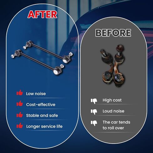 MOCA 2 K750385 Front Sway Bar Link Kit Fit 2007-2017 for Jeep Compass & Patriot & 2009-2014 for Dodge Avenger & 2009-2012 Caliber & 2009-2010 for Chrysler Sebring Sedan & 2011-2014 for Chrysler 200 in Saudi Arabia