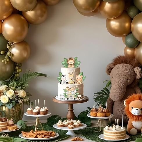 Safari Cake Toppers for Safari Baby Shower Decoration Cute Safari Cake Decorations Wild One Decorations Birthday Party Supplies in Saudi Arabia