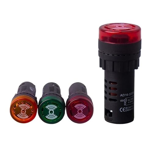 LED Light AD16-22sm Flash Buzzer AC/DC 220V Intermittent Loud Sound and Light Alarm(Red 16MM DC AC220V) in Saudi Arabia