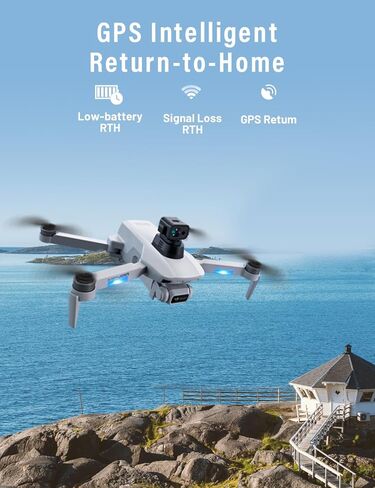 Drones with 2K HD Camera for Adults, GPS RC Drone Brushless Motor, 5G Wi-Fi Transmission, Smart FPV Foldable Quadcopter for Beginners, Auto Return, Follow Me, Waypoints, 30 Mins Flight Time in Kuwait