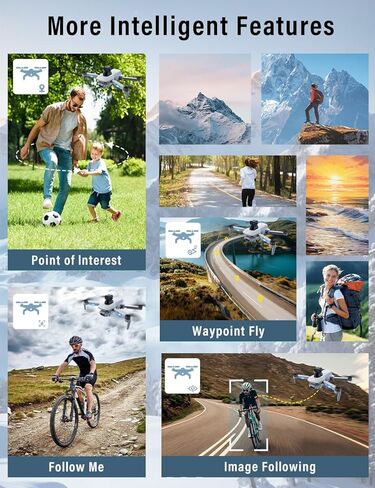 Drones with 2K HD Camera for Adults, GPS RC Drone Brushless Motor, 5G Wi-Fi Transmission, Smart FPV Foldable Quadcopter for Beginners, Auto Return, Follow Me, Waypoints, 30 Mins Flight Time in Kuwait