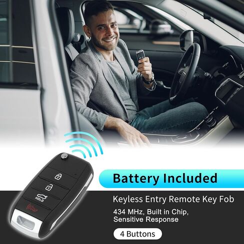 X AUTOHAUX SY5JFRGE04 434 MHz استبدال دخول بدون مفتاح مفتاح ذكي عن بعد فوب لكيا أوبتيما 2016 2017 2018 2019 2020 No.95430-D4010 4 أزرار in Kuwait