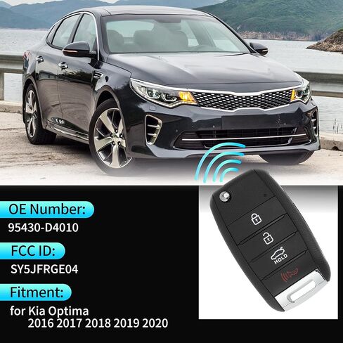 X AUTOHAUX SY5JFRGE04 434 MHz استبدال دخول بدون مفتاح مفتاح ذكي عن بعد فوب لكيا أوبتيما 2016 2017 2018 2019 2020 No.95430-D4010 4 أزرار in Kuwait