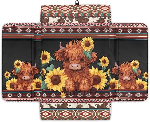 Wanyint Brown Beige Cow Print Car Center Console Pad Comfortable Armrest Box Protector Soft Hand Rest Pillow for Car Seat Organizer Arm Rest Cushion Protective Cover Automobile Decor in Saudi Arabia