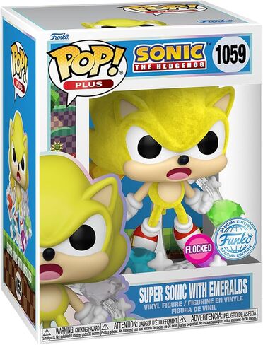 Funko Pop Plus: Sonic - Super Sonic with Emeralds - Sonic The Hedgehog - حصريًا لأمازون - شخصية فينيل قابلة للتجميع - فكرة هدية - منتجات رسمية - محبي ألعاب الفيديو in Kuwait