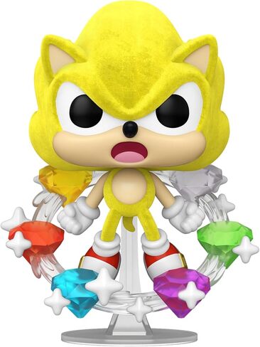 Funko Pop Plus: Sonic - Super Sonic with Emeralds - Sonic The Hedgehog - حصريًا لأمازون - شخصية فينيل قابلة للتجميع - فكرة هدية - منتجات رسمية - محبي ألعاب الفيديو in Kuwait