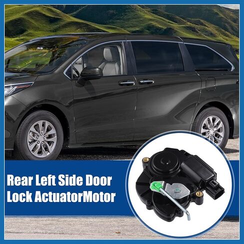 Rear Left Side Sliding Door Lock Actuator Fit for Toyota Sienna 2004-2010 No.8562008070 - Pack of 1 Black Item Replacement in Saudi Arabia