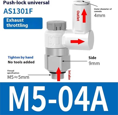 1PCS Air Pneumatic Fittings AS Universal Throttle Speed Control Valve Push Lock Type(AS2311F-01-08SA) in Kuwait