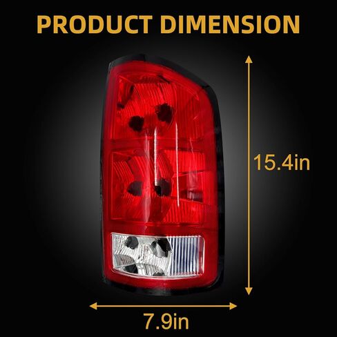 مجموعة مصابيح الذيل متوافقة مع 2002 2003 2004 2005 2006 دودج Ram1500 2500 3500 مصباح مكابح إشارة الضوء الخلفي مع المصابيح والحزام in Kuwait
