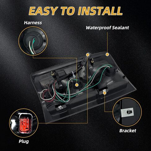 مجموعة مصابيح الذيل متوافقة مع 2002 2003 2004 2005 2006 دودج Ram1500 2500 3500 مصباح مكابح إشارة الضوء الخلفي مع المصابيح والحزام in Kuwait