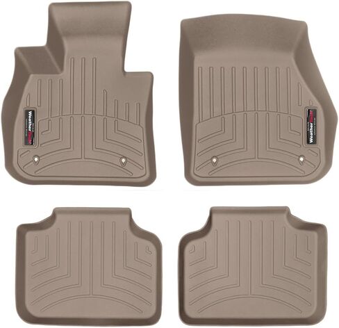 بطانات أرضية مخصصة من Weathertech لسيارة BMW X2 28i، X2 M35i، X1 28i - الصف الأول والثاني (448811-447482)، أسود in Kuwait