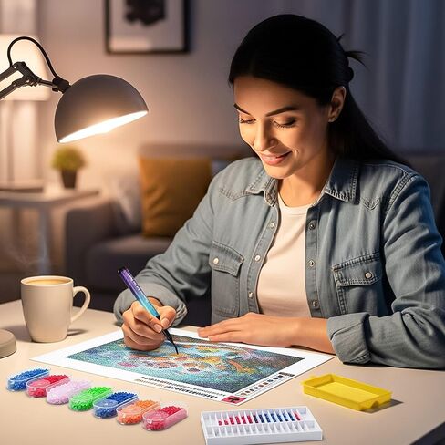 قلم رسم ماسي مريح من كايدو بدون شمع ولا يتطلب طاقة، قبضة مريحة، رؤية دون عائق، إكسسوارات فنية ماسية بدون جهد للبالغين in Saudi Arabia