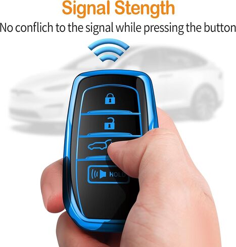 Sindeda لغطاء Toyota Key Fob مع سلسلة مفاتيح معدنية وحزام جلدي لـ 2025-2026 Camry 4 Runner 2019-2026 Venza، Land Cruiser، 2023-2026 Tacoma Grand Highlander، Corolla، bZ4X، 4-5 أزرار (أبيض) in Saudi Arabia