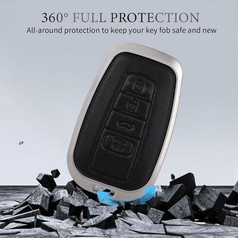 OFFCURVE Compatible with Toyota Key Fob Cover Key Fob Case for Toyota RAV4 Camry Corolla Avalon C-HR Prius GT86 Highlander Smart Key Protector, Black in Saudi Arabia