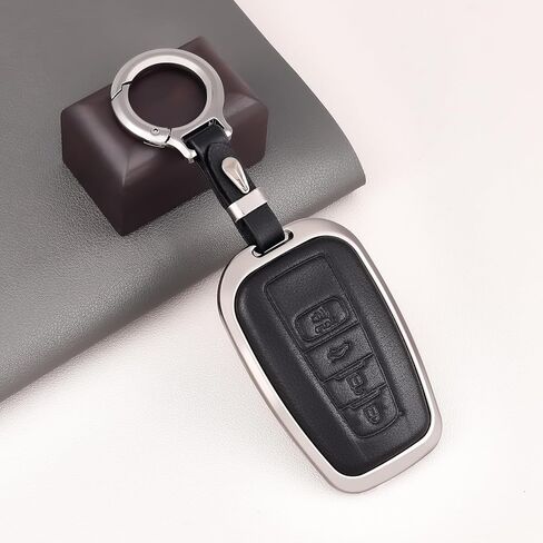 OFFCURVE Compatible with Toyota Key Fob Cover Key Fob Case for Toyota RAV4 Camry Corolla Avalon C-HR Prius GT86 Highlander Smart Key Protector, Black in Saudi Arabia