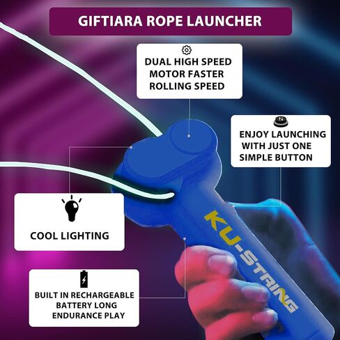 Rope Launcher, Lasso Loop Glow in the Dark, Portable String Shooter, Best Gift for Children for Holidays (Dark Blue) in Saudi Arabia