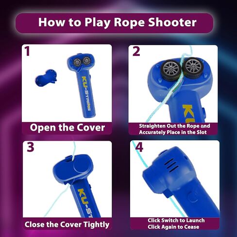Rope Launcher, Lasso Loop Glow in the Dark, Portable String Shooter, Best Gift for Children for Holidays (Dark Blue) in Saudi Arabia