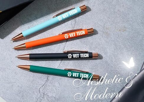 InnoBeta Vet Tech Gifts, Ballpoint Pen Set of 4, Appreciation Gifts for Veterinary Technologists on Christmas, Birthday and End of Year in Kuwait
